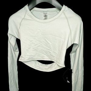 Brand New Mono B Mist - Newport Cutout Back Long-Sleeve Crop Top